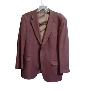 Palm Beach Camel Hair Maroon Red Blazer/ Coat 44R